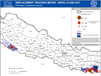 This Displacement Tracking Matrix map shows Displaced people residing in temporary settlements