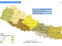 This map shows new federal system province and district boundaries.