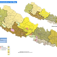 This map shows administrative boundaries and designated area of Nepal